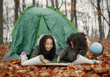 Students learning about environmental science in an outdoor setting